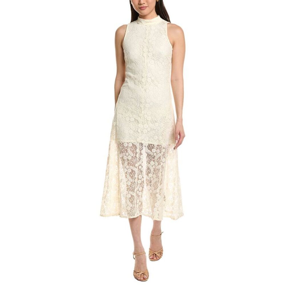 Moonsea Womens  Lace Midi Dress, Brown